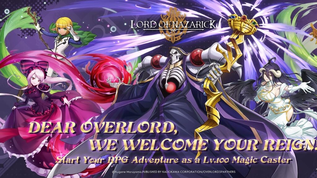 featured image for our news on Overlord: Lord of Nazarick. It features a bunch of characters from the game.