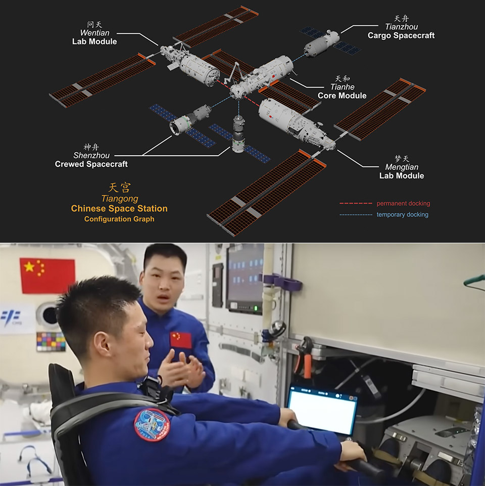 Shenzhou-18 China Tiangong Orbital Outpost Station Tour