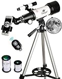 Gskyer Telescope, 70mm Aperture 400mm AZ Mount Astronomical Refracting Telescope for Kids Beginners -...