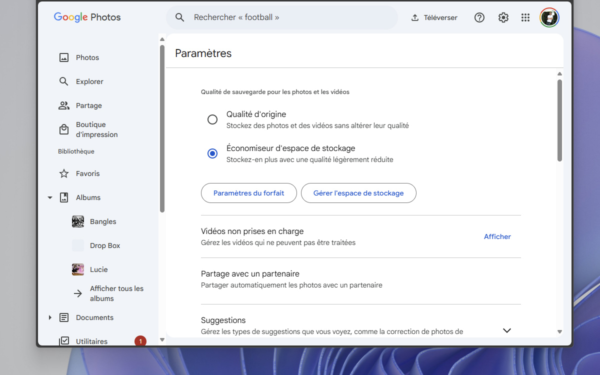 google photos comment gagner place stockage